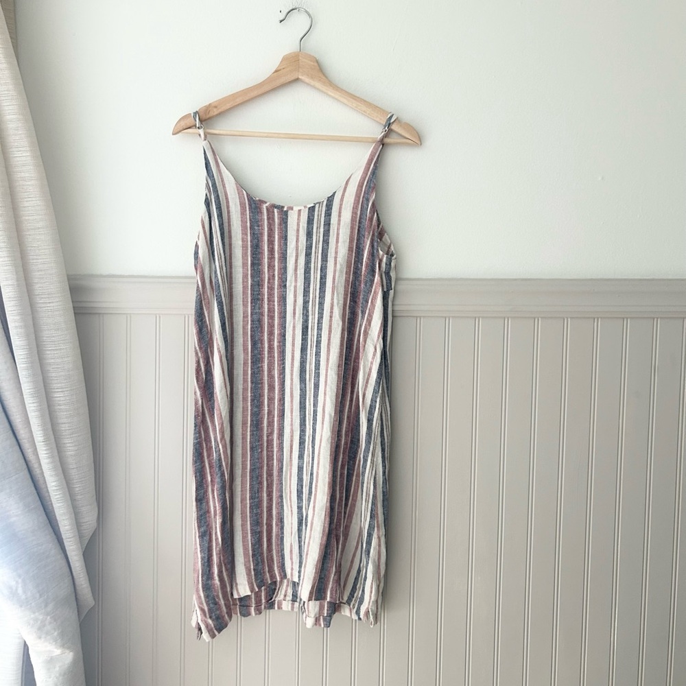 Thread & Supply Small Striped Button Front Midi D… - image 3